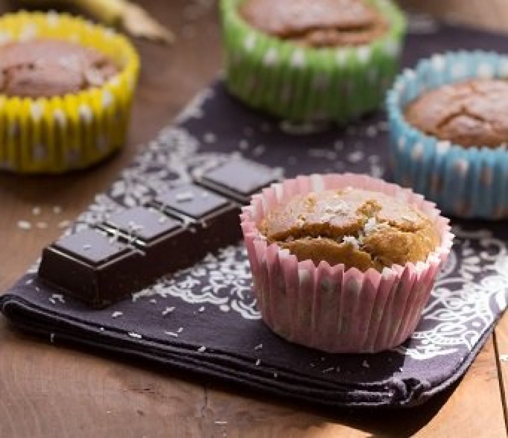 Muffins à la banane et noix de coco sans gluten