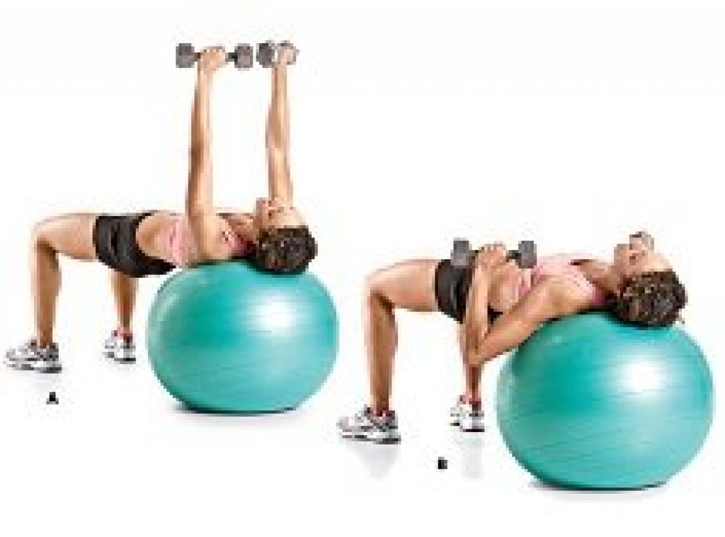 Exercices pour muscler les pectoraux avec ballon de gym Mon Guide Sport